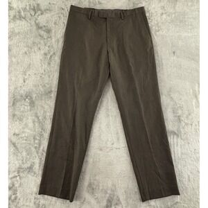 Banana Republic Standard Fit Wool Pants‎ Mens 35x34 Brown Straight Leg 397880
